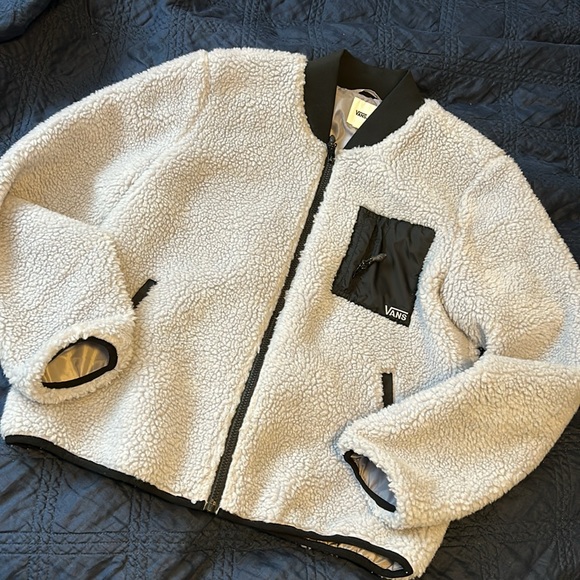 Vans Sherpa bomber jacket. Light violet. Like new. - Picture 2 of 5